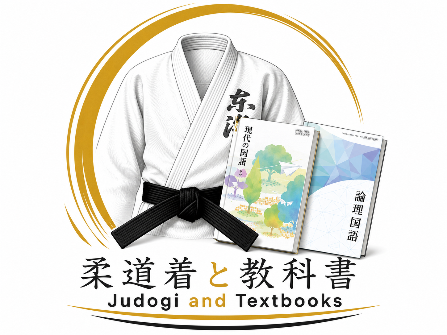 柔道着と教科書 ロゴ